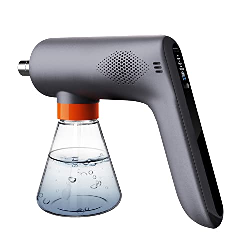 Ozone Disinfectant Fogger Machine (2th Gen Pro 2022 Release) O3 Generator Removable Nozzle Air/Odor Clean Handheld ULV Cordless Electric Nano Sanitizer Spray Gun For Touchless Sanitization Deodorate